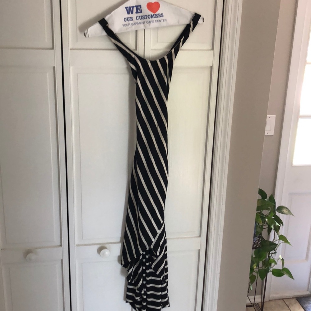 black and white dress